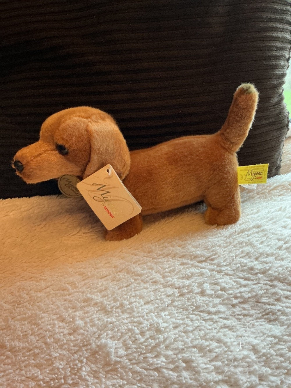 Aurora Miyoni Dachshund Sausage Dog Soft & Plush Stuffed Animal NWT! So cute!